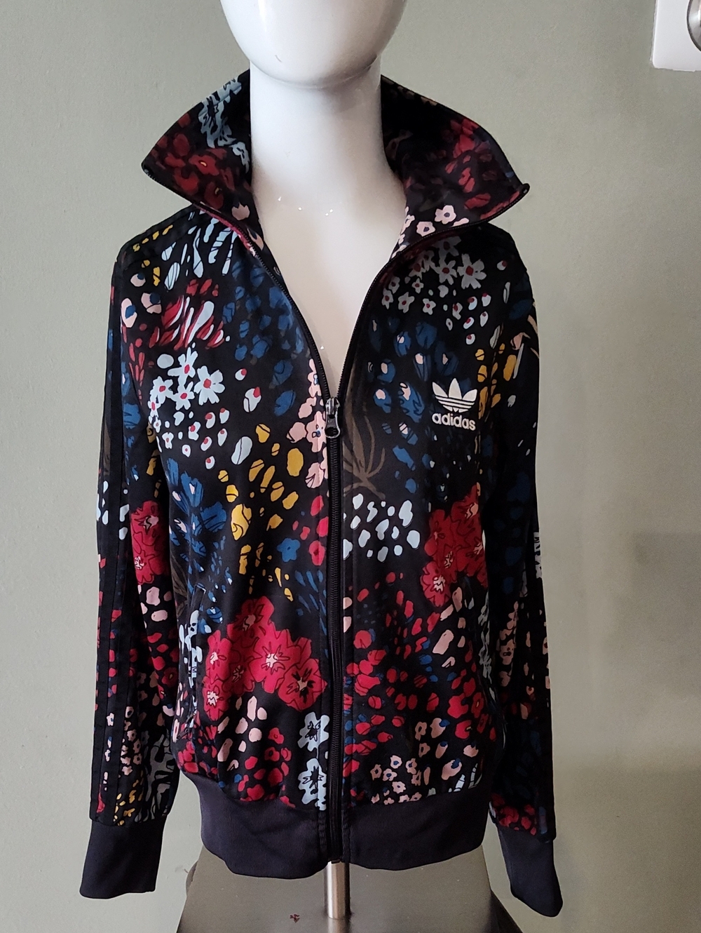 Adidas Originals Women's Olympic Firebird FloralTrack Jacket Top Sz s